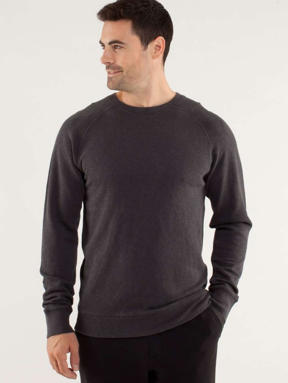LULULEMON Men's Studio Long Sleeve Soot Large